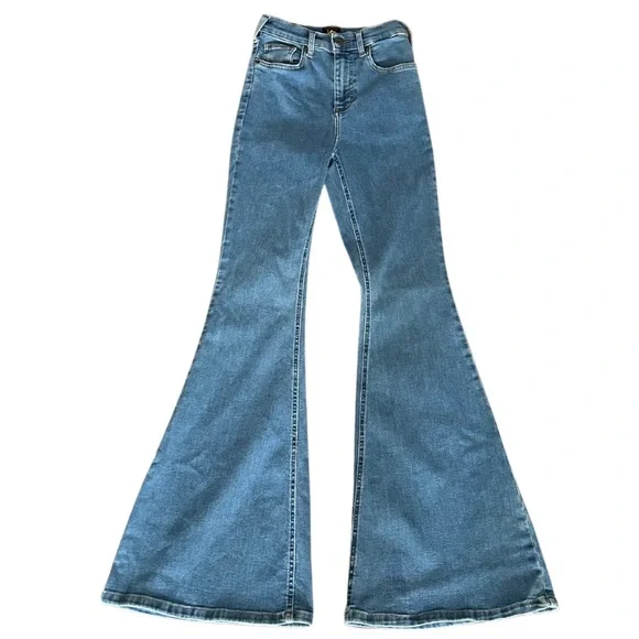 Lee Foreverfit Flares High Waist Jeans | Blue | Size Small - Picture 2 of 7